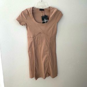 NWT PrettyLittleThing Tan Mini Dress